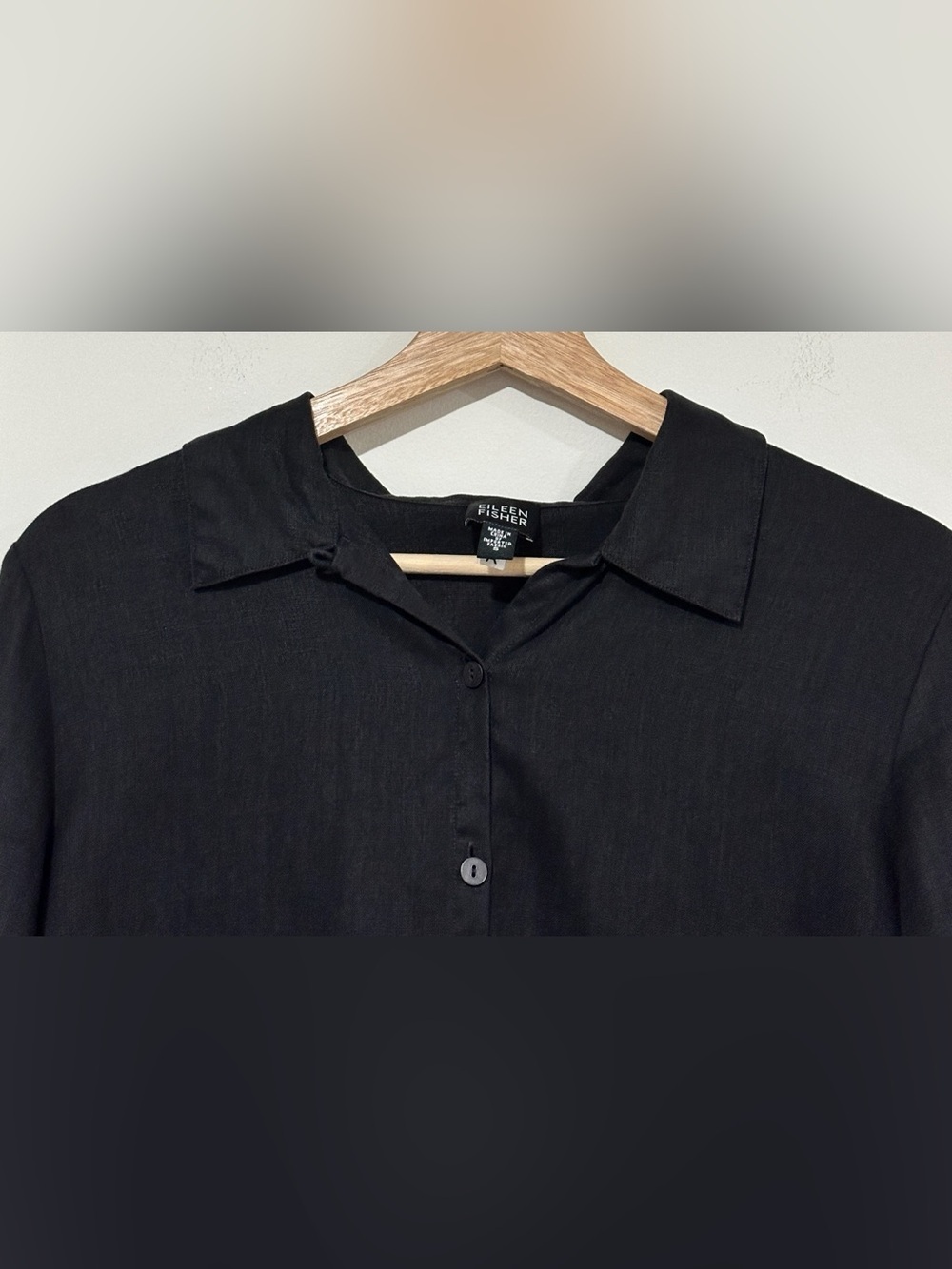 Eileen Fisher Irish Linen Button Down Top - Picture 2 of 8